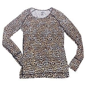Hot chillys Leopard Print Long Sleeve Top